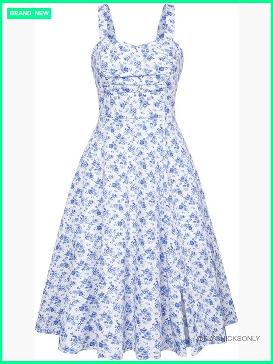 Dresses & Skirts - Vintage 1950s Sleeveless Flowy Ruched Midi Tea Party Cocktail Dress